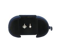 Boîte à bijoux bleu foncé double ouverture, cadeau surprise for la Saint-Valentin, anniversaire Pour Bagues(6.5x6.5x5cm(2))