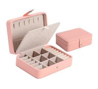 Boite A Bijoux Boîte À Bijoux En Cuir Organisateur De Bijoux Présentoir À Bijoux Boîtes À Bijoux Et Emballage Boîte À Bagues Convient For Boucles D'oreilles Et Bagues(Pink)