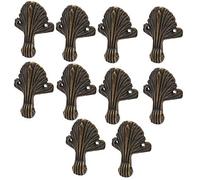Boîte à Bijoux Boîtier En Bois Style Rétro Feuille Forme Protecteurs D'angle Bronze Tone 10 pcs