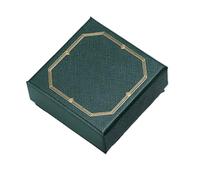 Boîte À Bijoux Carrée En Carton Dur, Couverture Ciel Et Terre, Étui For Bagues, Boucles D'oreilles, Pendentifs, Organisateur De, Emballage Cadeau, Papier pour Mariage,Proposition(Dark green)