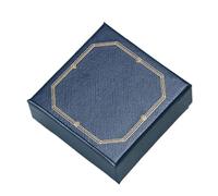 Boîte À Bijoux Carrée En Carton Dur, Couverture Ciel Et Terre, Étui For Bagues, Boucles D'oreilles, Pendentifs, Organisateur De, Emballage Cadeau, Papier pour Mariage,Proposition(Blue)