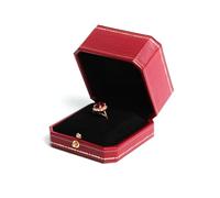 Boîte À Bijoux Classique Double Bague De Mariage, Étuis Luxe, Emballage For Collier Pendentif, Vitrine, Bagues Personnalisée pour Mariage,Proposition(1 Red Ring)