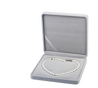 Boite A Bijoux Coffret à bijoux gris for bagues, bracelets, colliers, cadeaux(Pearl Necklace Box)