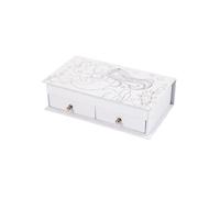 boîte à bijoux en carton pour filles de 18 cm de blanc chacune