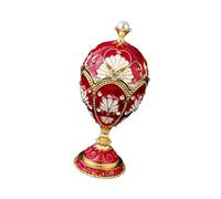 Boîte à bijoux de luxe en métal émaillé avec accents de cristal, strass, décoration de la maison, accessoires, vitrine à bijoux travail élaboré en émail et design de compartiments spacieux bijoux