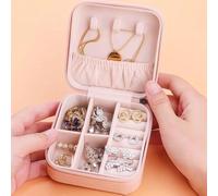 Boîte à bijoux de voyage en PU de haute qualité, boîte à bijoux portable de grande capacité, organisateur de bijoux multifonctionnel, rangement pour boucles d'oreilles, colliers et bagues, essentiel d