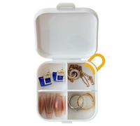 Boîte à Bijoux de Voyage - Miniatures Boîtiers de Rangement Transparents,Organisateur Portable Multifonction à Compartiments pour Bonbons Épingles Anneaux Colliers Boucles d'Oreilles