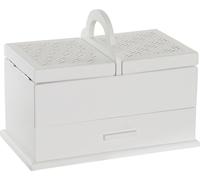 Boîte à bijoux DKD Home Decor 16 x 17 x 28 cm blanc rose clair bois MDF