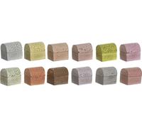 Boîte à bijoux DKD Home Decor Métal coloré Bois de manguier 4 x 5 x 5 cm (12 pièces)