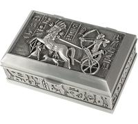 - Boite À Bijoux Égyptienne Kadesh- 12,5 X 8 X 5cm- Décoration Égypte Antique- Coffret Rangement Clés,Monnaies- Idée Cadeau Déco Coffret Urne- Ramsès Hiéroglyphes- Colorismétal