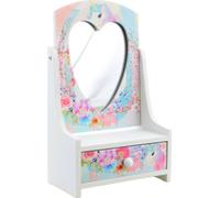 Boîte à bijoux en bois avec miroir licorne