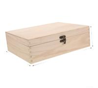 Boîte à bijoux en bois de paulownia avec compartiment supérieur à deux couches pour le rangement de petits articles et fournitures de couture