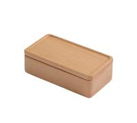 Boîte à Bijoux en Bois, Organiseur de Maquillage, Petite boîte à Bijoux, boîte de Rangement Portable for bagues, Boucles d'oreilles, Colliers et Bracelets, Flocage intégré, 13 cm(1)