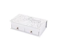 boîte à bijoux en carton pour filles de 18 cm de blanc chacune