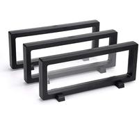 Boîte à bijoux en film PE, Boîte d'affichage à cadre flottant 3D, mallette de rangement, paquet 3, noir et blanc, plusieurs tailles(18x7x2cm (Black))