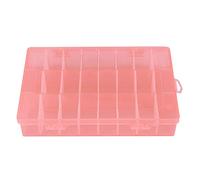 Boîte à bijoux en plastique réglable à 24 grilles, compartiment détachable, étui de rangement bleu anti-poussière avec anneau de suspension pour boucles d'oreilles, perles, (Orange)