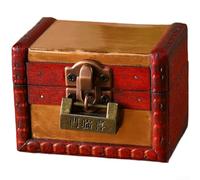 Boîte à Bijoux en pour bois Antique Coffret de Rangement pour Bagues et Boucles d'Oreilles - Design Compact 7.8x4.5cm(A)