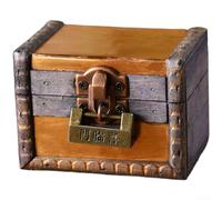 Boîte à Bijoux en pour bois Antique Coffret de Rangement pour Bagues et Boucles d'Oreilles - Design Compact 7.8x4.5cm(A)