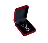 Boîte à bijoux en velours, 3 pièces, boîte pendentif, d'emballage cadeau, conteneur de rangement for pour Ranger les Boucles d'oreilles(Dark Red and Black)
