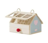 Boîte à bijoux en velours ABS | Organisateur de boucles d'oreilles | Jolie boîte de rangement en forme de maison avec tiroir pour adolescents, filles, femmes, famille, amis, bracelets