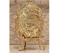 Boîte à bijoux extra large en forme d'œuf de Fabergé pour femme, fabriquée à la main, idéale pour le salon, la décoration de la maison, un cadeau spécial pour une petite amie, un mariage
