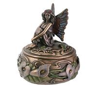 Boîte à bijoux fantaisie Art Nouveau avec fleurs de lys calla 7,6 cm