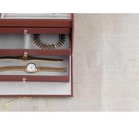 Boîte à bijoux - FRIEDRICH LEDERWAREN - Cordoba 26217-8 - Cuir crème - 4 niveaux - Miroir intégré