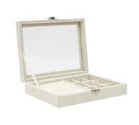 Boîte à Bijoux - HOME DECO FACTORY - Feutrine - Transparent - Blanc