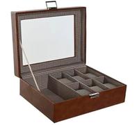 Boîte à bijoux - HOME ESPRIT - Marron en verre - 20 x 26 x 9 cm - Multicolore - Mixte