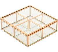 Boîte à bijoux Home ESPRIT or métal cristal 15 x 16 x 5 cm