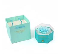 Boîte à bijoux innovante en forme de fleur hexagonale offrant praticité et beauté pour les fiançailles et les moments mémorables. Boîte à bijoux hexagonale en forme de fleur de savon, taille unique