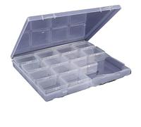 Boite A Bijoux Lot de 16/30 petits contenants rangement en plastique transparent avec couvercle à charnière for objets, bijoux et artisanat(16 pieces)