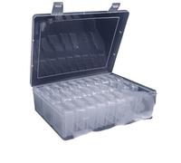 Boite A Bijoux Lot de 16/30 petits contenants rangement en plastique transparent avec couvercle à charnière for objets, bijoux et artisanat(30 pieces)