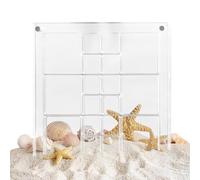 Boîte à bijoux magnétique en acrylique transparent avec strass, grande mallette de rangement pour étoiles de mer et coquillages, organisateur pour l'artisanat et les bijoux