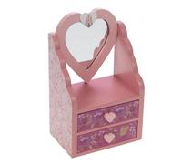 Boite à bijoux miroir Zoé - Amadeus - Rose - Bois Rose