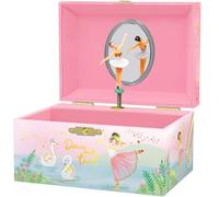 Boîte à Bijoux Musicale Ballerine pour Filles - Boîte à Musique Danseuse pour Enfants avec Miroir, Cadeaux d'Anniversaire pour Petites Filles, Boîtes à Bijoux, 15,2 x 11,8 x 8,9 cm - 3-10 ans, Rose