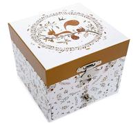TROUSSELIER - Boite a Musique - Ecureuil dans la Prairie - Lutin Petit Pois. - Boîte à Bijoux Musicale - Cadeau Enfant - Beau Danube de Strauss