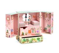 Boîte à bijoux musicale DJECO pour enfants - Coffrets à trésors Jardin secret - Rangement pour colliers, bracelets, bagues, boucles d'oreilles, p