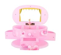 Boîte à bijoux musicale - KEENSO - Danseuse - Beige - Rose - 19.5x11x11 cm