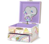 Boîte à Bijoux Musicale Licorne pour Filles - Boîte à Musique Licorne pour Enfants avec Miroir, Cadeaux Licorne pour Petites Filles, Boîte à Bijoux, Cadeau d'Anniversaire pour Enfants, 3-10 ans