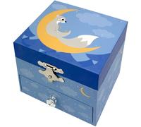 Trousselier - Boîte à bijoux musicale Renard dans la Forêt - Phosphorescente - Bleu foncé