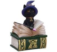 Boîte à Bijoux - NEMESIS NOW - Binx - Résine Peinte à la Main - Compartiment Caché - Noir Noir