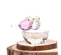 Boîte à bijoux oiseau en cristal,bol d'oiseaux,décoration de la maison,petit collier de bijoux,bague,donner à un ami,anniversaire,cadeau de la fête de Léon