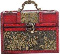 Boîte à bijoux organisateur étui portable en bois -présentoir -stockage pour bijoux (6262D036262Golden Grapel)