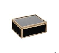 Boîte à bijoux ""Penelope"" noir 10x9cm - Atmosphera createur d'interieur