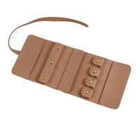 Boîte à bijoux pliable et enroulable, organiseur de voyage portable for boucles d'oreilles, bagues, colliers, broches, sac rangement pour bagues, boucles d'oreilles, colliers(B-dark pink)