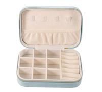 Boîte à Bijoux Portable 16x11,5x5cm en Velours avec compartiments | Finition Velours Luxueuse, Doublure Amovible et Sections Réglables, pour Pendentifs et Colliers