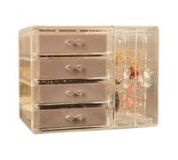 Boîte à bijoux portable avec 5 tiroirs et carte de vœux incluse