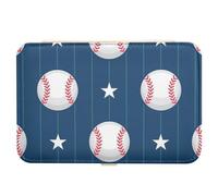 Boîte à bijoux portable avec étoiles de baseball bleues et blanches - Organiseur de bijoux de voyage pour femmes et filles - Cadeaux personnalisés