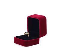 Boîte à bijoux pour bague Rouge foncé